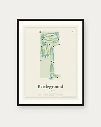 Battleground Golf Course at Deer Park map print, framed poster