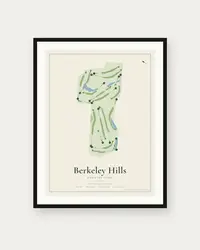 Berkeley Hills Country Club map print, framed poster