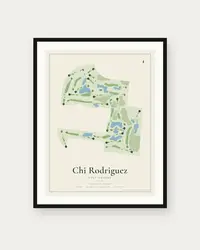 Chi Chi Rodriguez Golf Course map print, framed poster