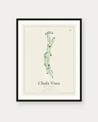 Chula Vista Golf Course map print, framed poster