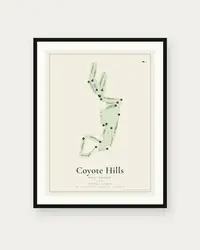 Coyote Hills Golf Course map print, framed poster