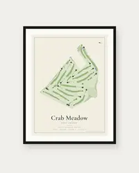 Crab Meadow Golf Course map print, framed poster