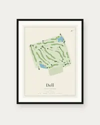 Dell Urich Course map print, framed poster