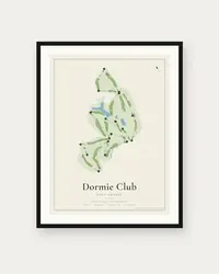 Dormie Club map print, framed poster