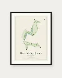 Dove Valley Ranch Golf Course map print, framed poster