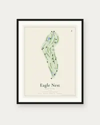 Eagle Nest Golf Club map print, framed poster