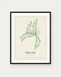 Eldorado Country Club map print, framed poster