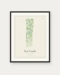 Fox Creek Golf Course map print, framed poster