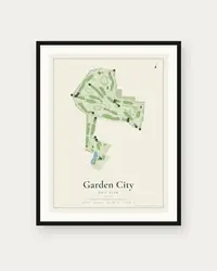 Garden City Golf Club map print, framed poster