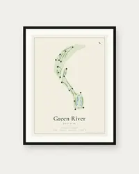 Green River Golf Club map print, framed poster
