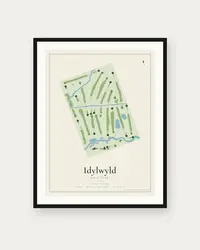 Idylwyld Golf Club map print, framed poster