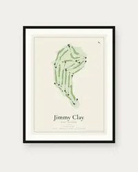 Jimmy Clay Golf Course map print, framed poster