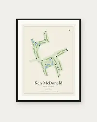 Ken McDonald Golf Course map print, framed poster