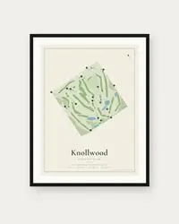 Knollwood Country Club map print, framed poster