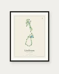 Littleton Golf Course map print, framed poster