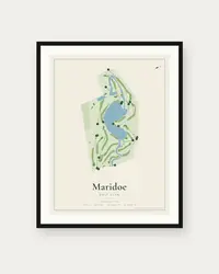 Maridoe Golf Club map print, framed poster