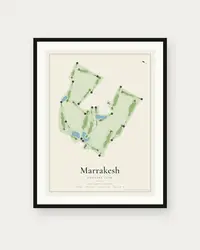 Marrakesh Country Club map print, framed poster