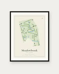 Meadowbrook Golf Course map print, framed poster