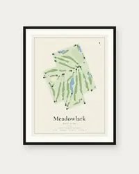 Meadowlark Golf Club map print, framed poster