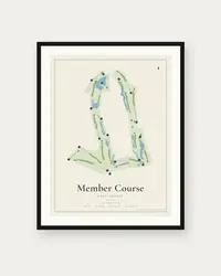 Member Course map print, framed poster
