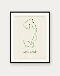 Moss Creek South Course map print, framed poster