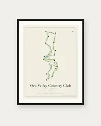 Oro Valley Country Club Golf Course map print, framed poster