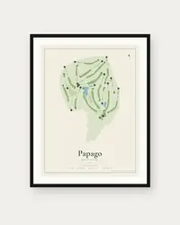 Papago Golf Club map print, framed poster