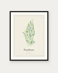 Peachtree Golf Club map print, framed poster