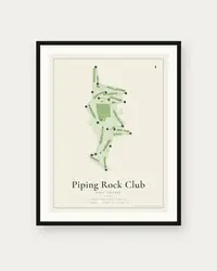 Piping Rock Club map print, framed poster