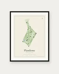 Plandome Country Club map print, framed poster