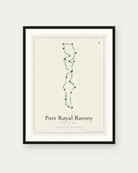 Port Royal Barony Golf Course map print, framed poster