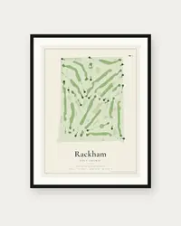 Rackham Golf Course map print, framed poster