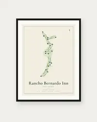 Rancho Bernardo Inn Golf Course map print, framed poster