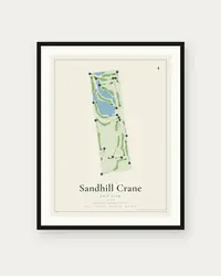 Sandhill Crane Golf Club map print, framed poster