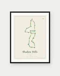 Shadow Hills Golf Club - South Course map print, framed poster