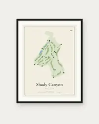 Shady Canyon Golf Club map print, framed poster