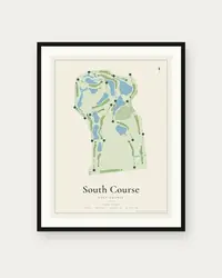 South Course map print, framed poster