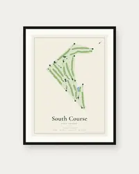 South Course map print, framed poster