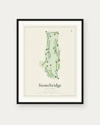 Stonebridge Golf Links map print, framed poster