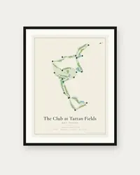 The Club at Tartan Fields map print, framed poster