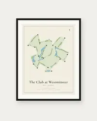 The Club at Westminster map print, framed poster