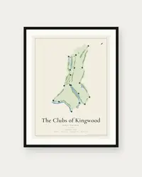 The Clubs of Kingwood - Forest Course map print, framed poster