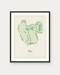 The Golf Club at Cinco Ranch map print, framed poster
