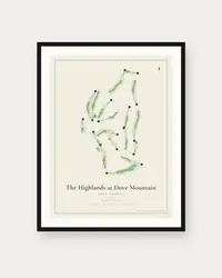 The Highlands at Dove Mountain (Heritage Highlands) map print, framed poster