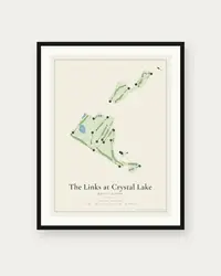 The Links at Crystal Lake map print, framed poster