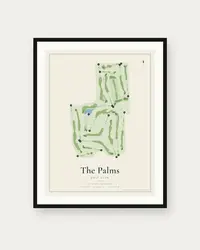 The Palms Golf Club map print, framed poster