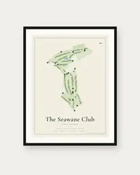 The Seawane Club map print, framed poster