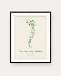 The Vineyard at Escondido Golf Course map print, framed poster