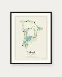 Wabeek Country Club map print, framed poster