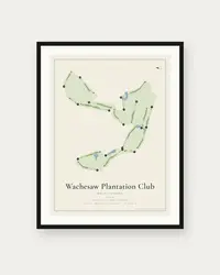 Wachesaw Plantation Club map print, framed poster